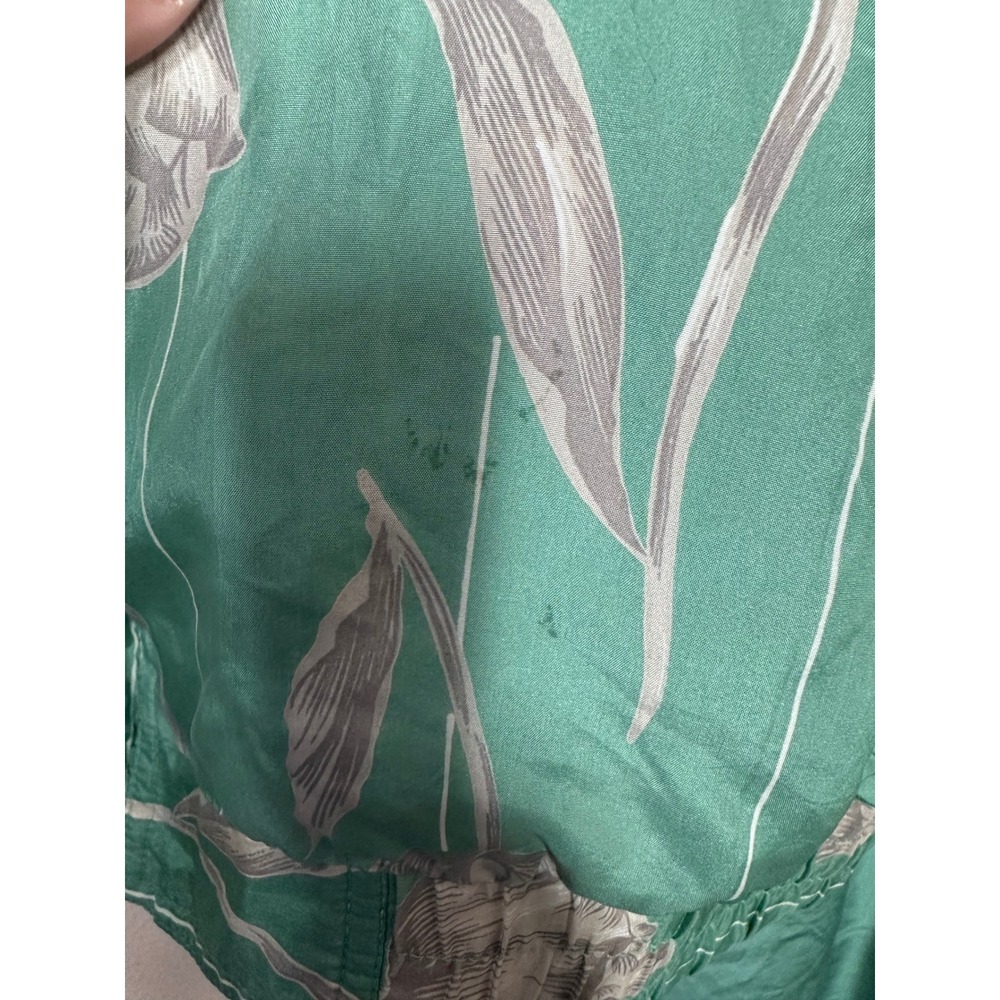 Coaco 90s VTG 100% Silk Nylon Tulip Print Tracksuit Jacket Pants Set Women's L - Picture 8 of 11